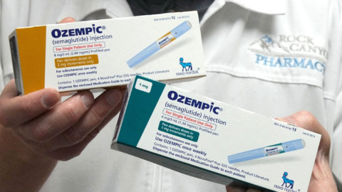 Packaging box of the diabetes drug Ozempic