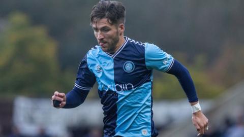 Wycombe's Luke Leahy was injured during added time at the end of the game against Stevenage