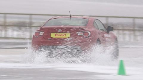 A car skidding