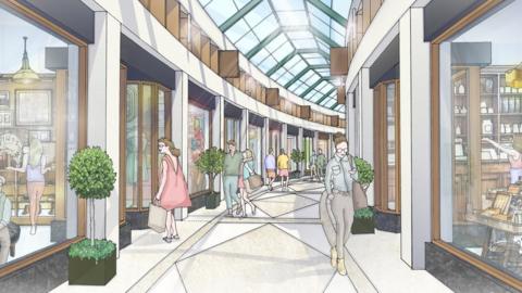 Artist design of North Street Arcade