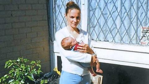 Natalie with her son shortly before she disappeared