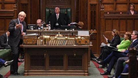 Boris Johnson and Sir Keir Starmer in House of Commons