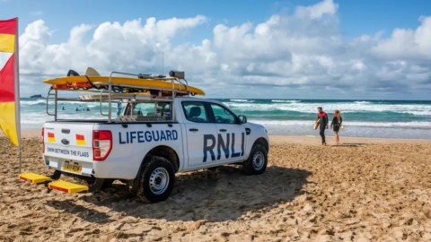 RNLI vehicle on a beach
