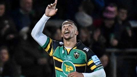 South Africa winger Courtnall Skosan scored tries number four, six and eight on his Northampton Saints debut