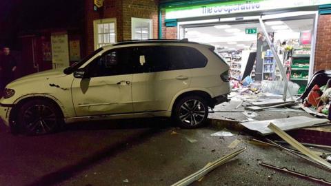 The Co-op frontage smashed