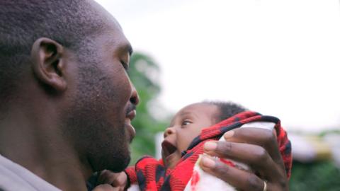 A father with his baby