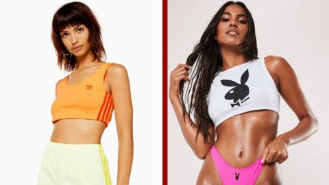 Topshop model (left), Missguided model (right)