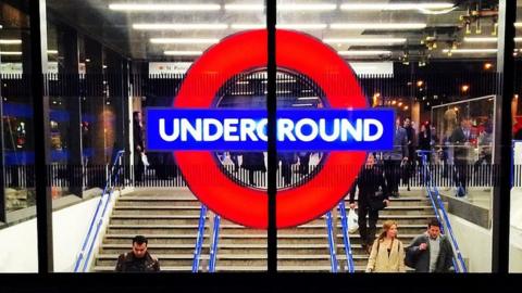 Entrance to the London Underground at King's Cross railway station.