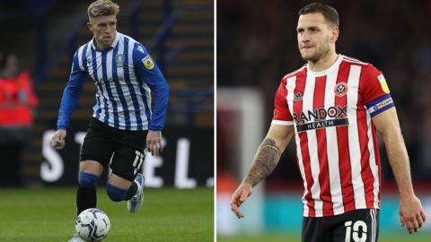 Josh Windass of Sheffield Wednesday and Billy Sharp of Sheffield Utd