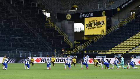 Borussia Dortmund and Hertha Berlin players