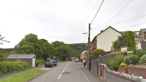 B4287 at Efail Fach, Pontrhydyfen