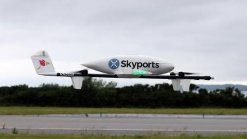 Skports drone during flight