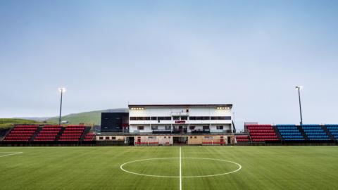 Hibs played in Toftir on their last visit to the Faroe Islands