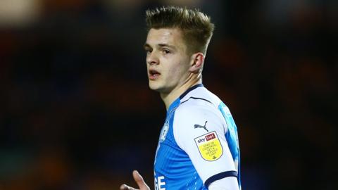 Joe Tomlinson playing for Peterborough United