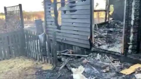 Garden in Norfolk destroyed by wildfire