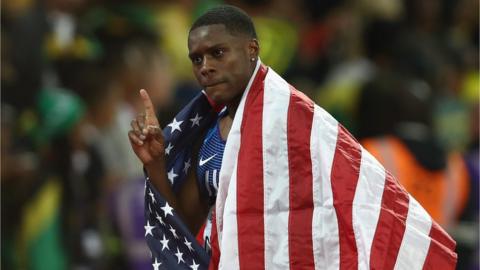 This is a photo of sprinter Christian Coleman.