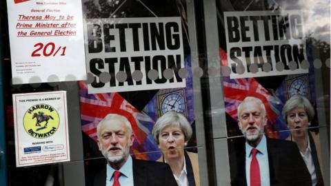 Bookmakers window display