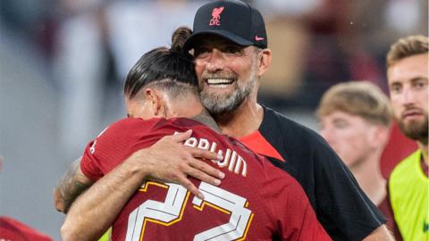 Jurgen Klopp and Darwin Nunez