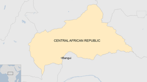 A map of the Central African Republic.