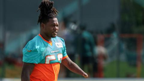 Shaquem Griffin training with the Miami Dolphins