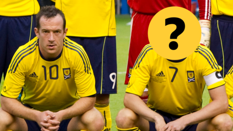 Charlie Adam and one of his Scotland team-mates