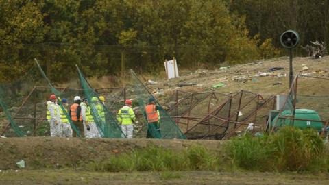 Search of landfill site in October