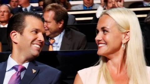 Donald Trump Jr and his wife Vanessa Trump. Photo: July 2016