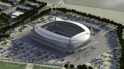 Artist impression of stadium