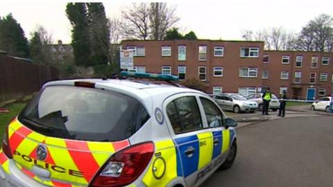 Police scene at Frensham Way, Harborne