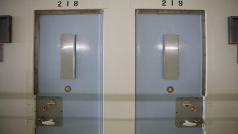 locked prison doors in Berwyn prison