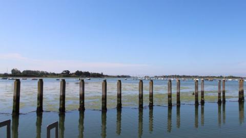 Illegally dumped untreated water at Bosham, West Sussex