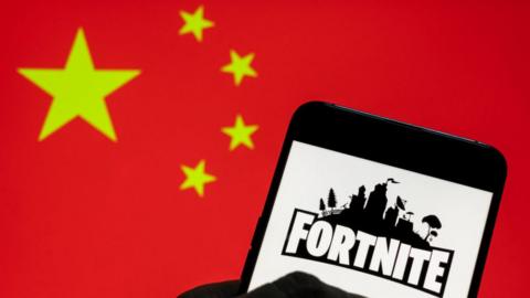 Fortnite and Chinese flag illustration