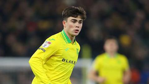 Harry Amass in action while playing for Norwich City.