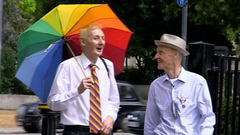 Stuart and Andrew took part in the first London Pride march. They shared their memories on a walk along the original route.