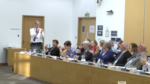 West Suffolk councillors at a meeting