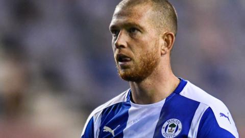 Joe Garner in action for Wigan Athletic