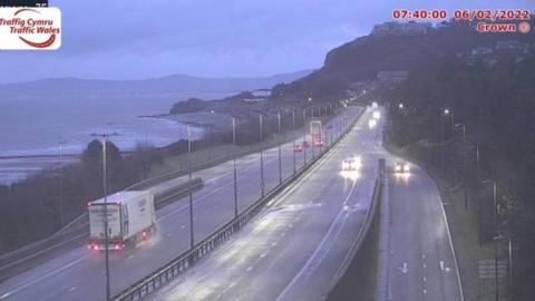 A55 near Colwyn Bay