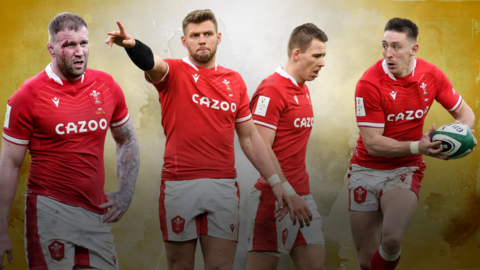 Ross Moriarty, Dan Biggar, Liam Williams, Josh Adams