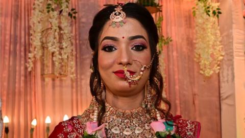 Anshika at her wedding