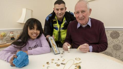 Tamiia Laville, PCSO Nadeem Mahmood and Joseph Smith