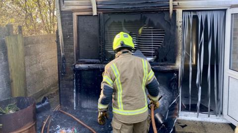 Fire in Sundale Close, Holland-on-Sea