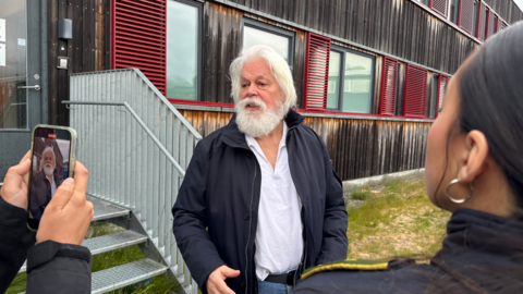 Paul Watson outside the court in Nuuk, 4 September 2024