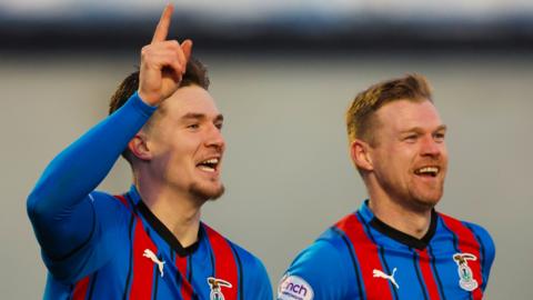 Inverness players celebrating