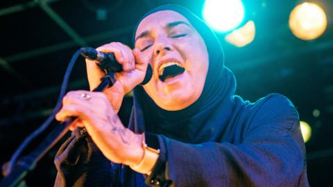 Sinead O'Connor on stage in January 2020
