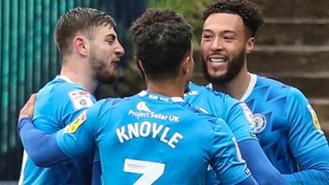 Kyle Wotton (R) celebrates with team-mates