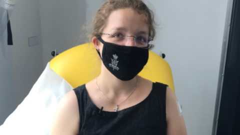 Plague vaccine volunteer Larissa, aged 26 genetics students at Oxford uni