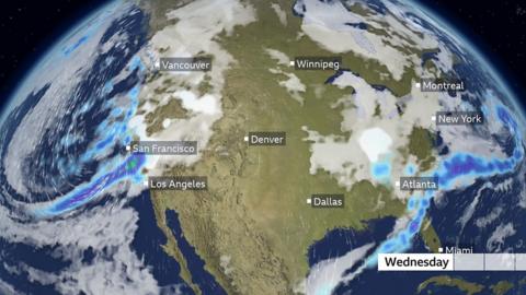 鶹ҳ Weather map of North America