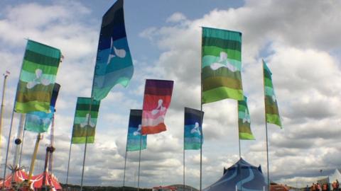 Creamfields festival flags