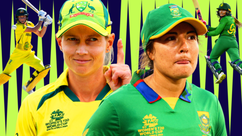 Graphic of Australia captain Meg Lanning (left) and South Africa skipper Sune Luus (right) ahead of the T20 World Cup final