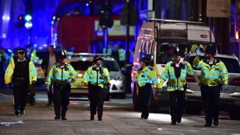 Police at London Bridge